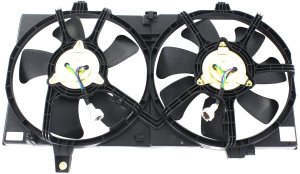 Radiator Fan Shroud Assembly for Nissan Sentra 2002-2006, Dual Fan, 2.5L Engine, Replacement