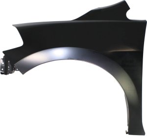 Front Fender for Nissan Versa 2007-2012, Left (Driver), Primed (Ready to Paint), Suitable for Hatchback/Sedan (2007-2011), Steel, without Signal Light Hole, Replacement