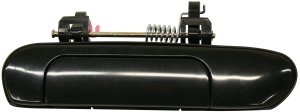 Exterior Front Door Handle for Nissan Altima 1998-2001, Right (Passenger), Smooth Black, without Keyhole, Equals Rear, Replacement