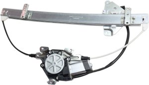 Front Window Regulator for Nissan Pickup 1986-1997, Right (Passenger), Power Functionality, with Motor, Replacement