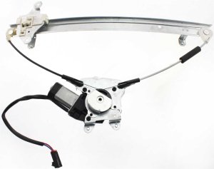 Front Window Regulator for Nissan Maxima 1989-1994, Right (Passenger) Side, with Power Motor, Replacement