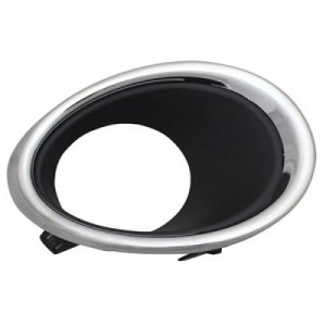Fog Light Molding for Nissan Rogue Sport 2017-2019, Right (Passenger) Side, Chrome Bezel, Black Molding, Replacement