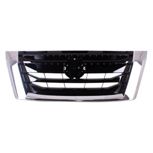 Painted Black Shell and Insert Grille for 2022-2024 Pathfinder S/Standard, SL, SV, Platinum Models, without Black Appearance Package, Chrome Molding, Replacement