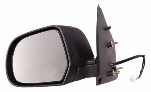 Left (Driver) Side View Mirror Assembly for 2012 - 2014 Nissan Versa 1.6 SL Sedan + 1.6 SV Sedan, Outside Power; Non-Heated; w/Cover; Textured Black,  963023AN5B-PFM, Replacement