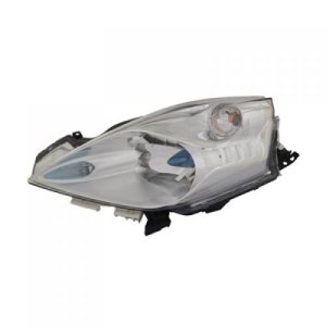 Left (Driver) Headlight Assembly for 2013 - 2014 Nissan Leaf, w/o LED; Composite;  260603NF0A, Replacement
