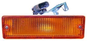 Right (Passenger) Parking Light Assembly for 1988 - 1989 Nissan D21, 1 Ton, Park/Signal Combination, Bumper Mounted, Replacement,  B612001G01