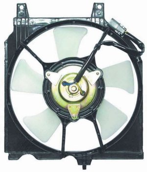 Condenser Fan for 1998 - 1999 Nissan Sentra Cooling Fan Assembly, includes Motor/Blade/Shroud; 921208B800, Replacement