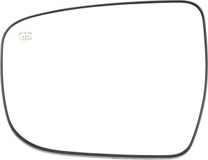 Heated Mirror Glass for Nissan JUKE 2015-2017, Left (Driver), with Backing Plate, Replacement