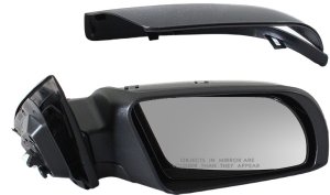 Power Mirror for Nissan Altima 2007-2012, Right (Passenger) Side, Manual Folding, Non-Heated, Paintable, with In-Housing Signal Light, Without Auto Dimming, Blind Spot Detection, Memory, Replacement