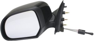 Manual Adjust and Fold Mirror for Nissan VERSA Sedan S Model, 2012-2014, Left (Driver) Side, Non-Heated, Paintable, Replacement
