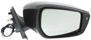 Power Mirror for Nissan Versa 2015-2018, Right (Passenger) Side, Manual Folding, Non-Heated, Paintable, with Signal Light, Replacement