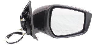 Right (Passenger) Side Mirror for Nissan Versa 2015-2019, Power Adjustment, Manual Folding, Non-Heated, Paintable, without Signal Light, Replacement