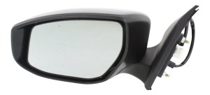 Power Mirror for Nissan Sentra 2013-2019, Left (Driver) Side, Manual Folding, Heated, Paintable, without Signal Light, Replacement
