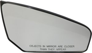 Mirror Glass for Nissan Sentra 2007-2012, Right (Passenger), Non-Heated, with Backing Plate, Replacement