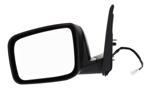 Power Heated Mirror for Nissan Rogue 2008-2013, Rogue Select 2014-2015, Left (Driver) Side, Manual Folding, Textured, Replacement