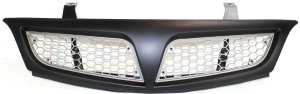 Grille for 2001-2005 Montana Van, Painted Black Shell with Silver Insert, Pontiac Replacement Part