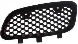 Grille for Pontiac Grand Prix 2000-2001, Left (Driver), Textured Black Shell and Insert, Replacement