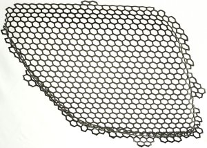 Upper Inner Grille Insert for Pontiac G6 2005-2009, Right (Passenger), Plastic, Paint to Match, Iron-Coated Black, Replacement