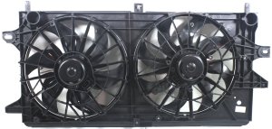 Radiator Fan Assembly for Pontiac Grand Prix 2004-2008 and Buick Lacrosse 2005-2009, 3.8L Engine, Replacement