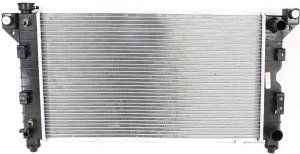 Radiator for Caravan 1996-2000, Dodge Outlet on Right (Passenger) Side 3.3L/3.8L Without Engine Oil Cooler, Replacement