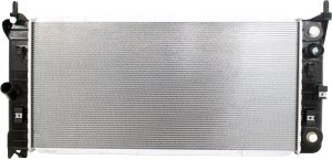 Aluminum Core Radiator for Pontiac Grand Prix 2005-2008, Chevrolet Impala 2006-2011 (Including Police Model), Compatible with 6/8 Cylinder, 3.9/5.3L Engines, 1-Row Core, Replacement