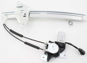 Front Window Regulator for Pontiac Grand Prix 1997-2003, Left (Driver) side, Power Operated, with Motor, Sedan, Replacement