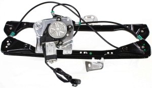 Front Window Regulator for Pontiac Grand AM 1999-2005, Right (Passenger), Power, with Motor, Coupe, Replacement