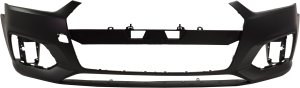 Front Bumper Cover for Audi A5 Quattro/A5 Sportback 2018-2020, Primed (Ready to Paint), without Headlight Washer Holes, without Parallel Park Assist Sensor Holes, for Coupe with Parking Aid Sensor/Convertible/Hatchback 2018-2019 without Parking Aid Sensor, Replacement