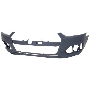 Front Bumper Cover for Audi A5 Quattro/A5 Sportback 2018-2019, Primed (Ready to Paint), without Headlight Washer, with Parallel Park Assist & Parking Aid, without S-Line Package, Replacement