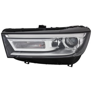 Headlight for Audi Q5/SQ5 2018-2020, Left (Driver) Side, Includes Lens and Housing, Xenon, without Logo, Replacement