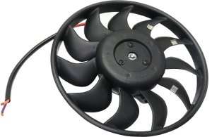 Radiator Fan Blade/Motor Assembly for Audi A6 2005-2011, Right (Passenger), 3.0L/3.2L, Sedan/Wagon, Replacement