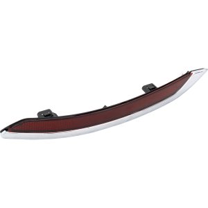 Rear Bumper Reflector Light, Left (Driver) for Acura TLX 2015-2020. Lens and Housing, (2018-2020 USA Built Vehicle, 2.4L Engine, Base Model), Replacement