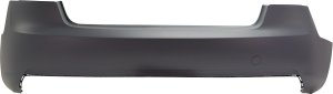 Rear Bumper Cover for Audi A5 2012-2017, Primed (Ready to Paint), Without Parking Aid Sensor, Replacement