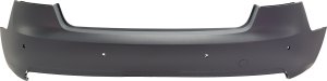 Rear Bumper Cover for Audi A5 2012-2017, Primed (Ready to Paint), with Parking Aid Sensor, Replacement