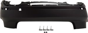 Rear Bumper Cover for Audi A3 2017-2020, Primed (Ready to Paint), Without Parking Aid Sensor Holes, Convertible/Sedan Without S-Line Package, Replacement