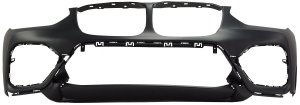 Front Bumper Cover for BMW X3 2018-2021, 30I Model, XLine, Without M Sport Package, Without Park Assist Sensor Holes, Primed (Ready to Paint), Replacement