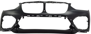 Front Bumper Cover for BMW X3 2018-2021, 30I Model, XLine, Primed (Ready to Paint), without M Sport Package, with Park Assist Sensor Holes and Park Assistant Plus, Replacement