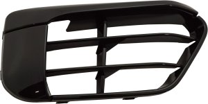 Front Bumper Grille for BMW X1 2016-2018, Right (Passenger), Gloss Black, without M Package, without Park Distance Control Sensor Holes, Replacement