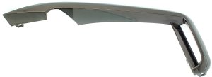 Front Bumper Grille Molding for BMW 7-Series 2016-2019, Left (Driver), Painted-Black, with M Package, with Shadow Line, Replacement Models: 740i, 750i, 760i, M760i