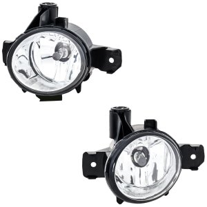 Fog Light Assembly for BMW X5 2007-2010, 1-Series 2008-2013, X1 2012-2015, Right (Passenger) and Left (Driver), Halogen, Clear Lens, Without Adaptive Headlights, Replacement