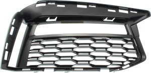 Front Fog Light Molding for BMW 5-Series 2017-2020, Right (Passenger), Textured Black, with M Package, Excluding M550i Model, Replacement