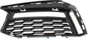 Front Fog Light Molding for BMW 5-Series 2017-2020, Left (Driver), Textured Black, with M Package, Excluding M550i Model, Replacement