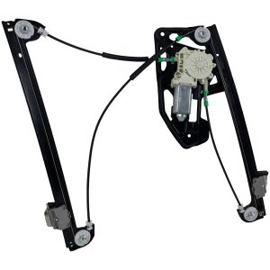 Front Window Regulator for BMW 7-Series (1995-2001), Right (Passenger), Power, with Motor, Standard Glass, Replacement Models: 740i, 740iL, 750iL.