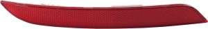 Rear Bumper Reflector Light for BMW 5-Series 2011-2013, Left (Driver), without M Package, Replacement - Fits 528i, 535i, 550i.