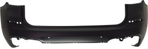 Primed (Ready to Paint) Rear Bumper Cover for BMW X3 2018-2021 30I/M40I Models, with M Sport Package and Park Assist Sensor Holes, Replacement