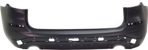 Rear Bumper Cover Primed (Ready to Paint) for BMW X3 2018-2021, 30I Models, xLine without M Sport Package, without Park Assist Sensor Holes, without Trailer Hitch, Replacement