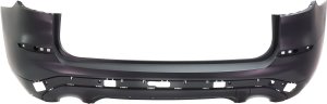 Rear Bumper Cover for BMW X3 18-21 30I Models, Primed (Ready to Paint), without M Sport Package, without Park Assist Sensor Holes, with Trailer Hitch, Replacement