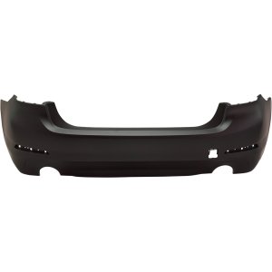 Rear Bumper Cover for 5-Series 2017-2020, BMW, Sedan, Primed (Ready to Paint), Excludes 540i Model & Luxury Package & M Package, Without Park Distance Control Sensor Holes, Replacement