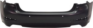 Rear Bumper Cover for BMW 540I (2017-2020), Primed (Ready to Paint), without M Package, with Luxury Package, with Park Distance Control Sensor Holes, without Park Assist Sensor Holes, Replacement