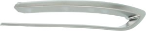 Rear Bumper Molding for BMW 5-Series 2014-2016 Right (Passenger), Outer, Satin Chrome, Modern Line without M Sport Package, Sedan, Replacement. Models: 528i, 535i, 550i.